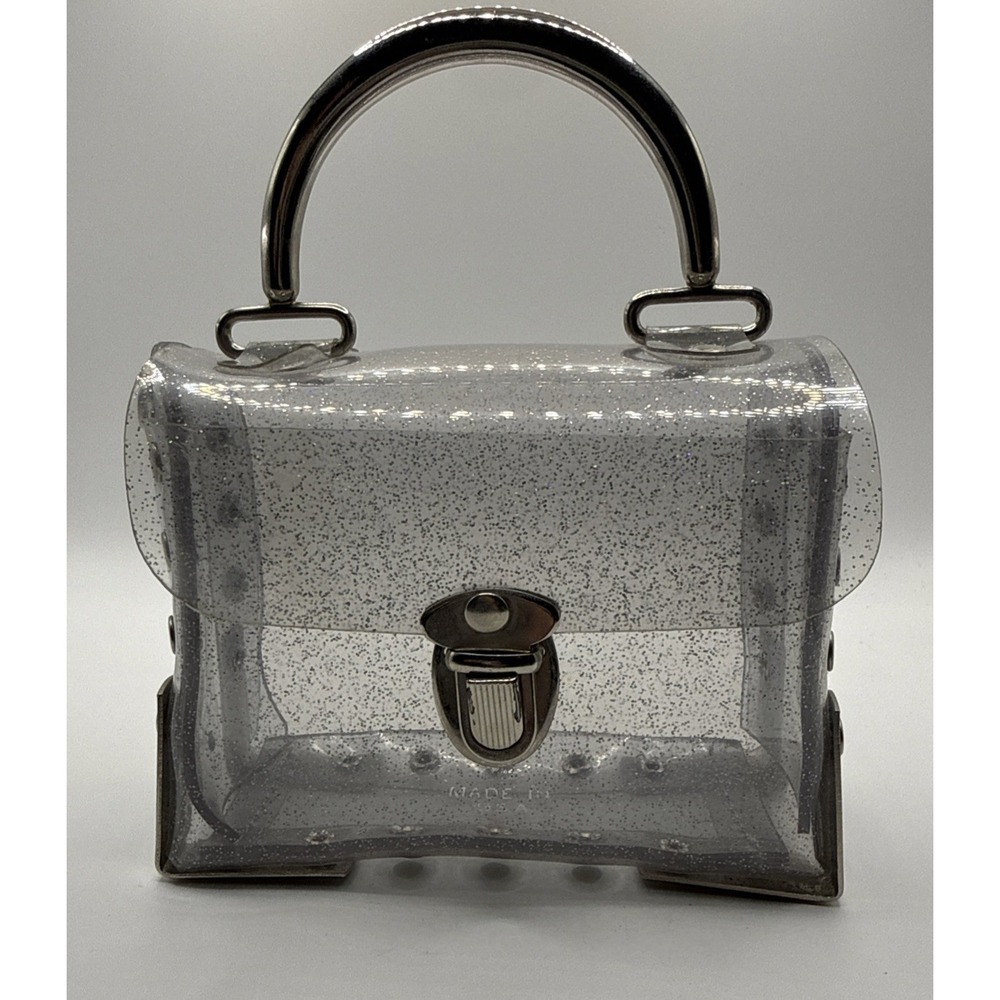 Vtg Vinyl Hand Bag Purse Cross Body Optional No Strap Made USA Mid Century - Picture 2 of 6